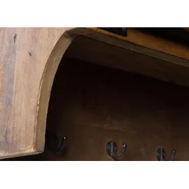 Massivmoebel24 Wandgarderobe Railway 90 x 30 x 75 cm Braun