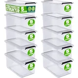 DEUBA Aufbewahrungsbox transparent 10er-Set 30x20x12cm 5L