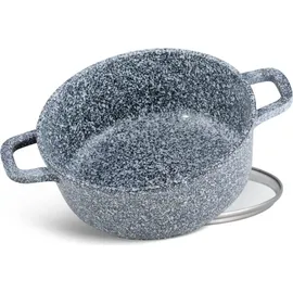 Edenberg Edenberg, 14-teiliges marmoriertes Topfset, 1,3L/2,3L/3,3L/4,5L/5,6L/6,8L, geeignet für Induktion. EB-8144+ Griffkappen - Grau