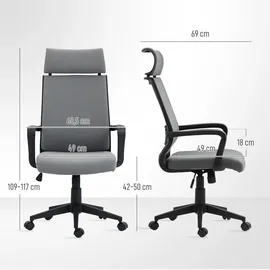 Homcom Bürostuhl Dunkelgrau