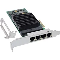 InLine Quad Gigabit Netzwerkkarte 4x RJ45 1Gb/s, PCIe x4,