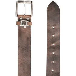 Ledergürtel CAMP DAVID, Damen, Gr. 110, braun, Leder, unifarben, casual, Gürtel, mit allergikerfreundlicher Dornschließe