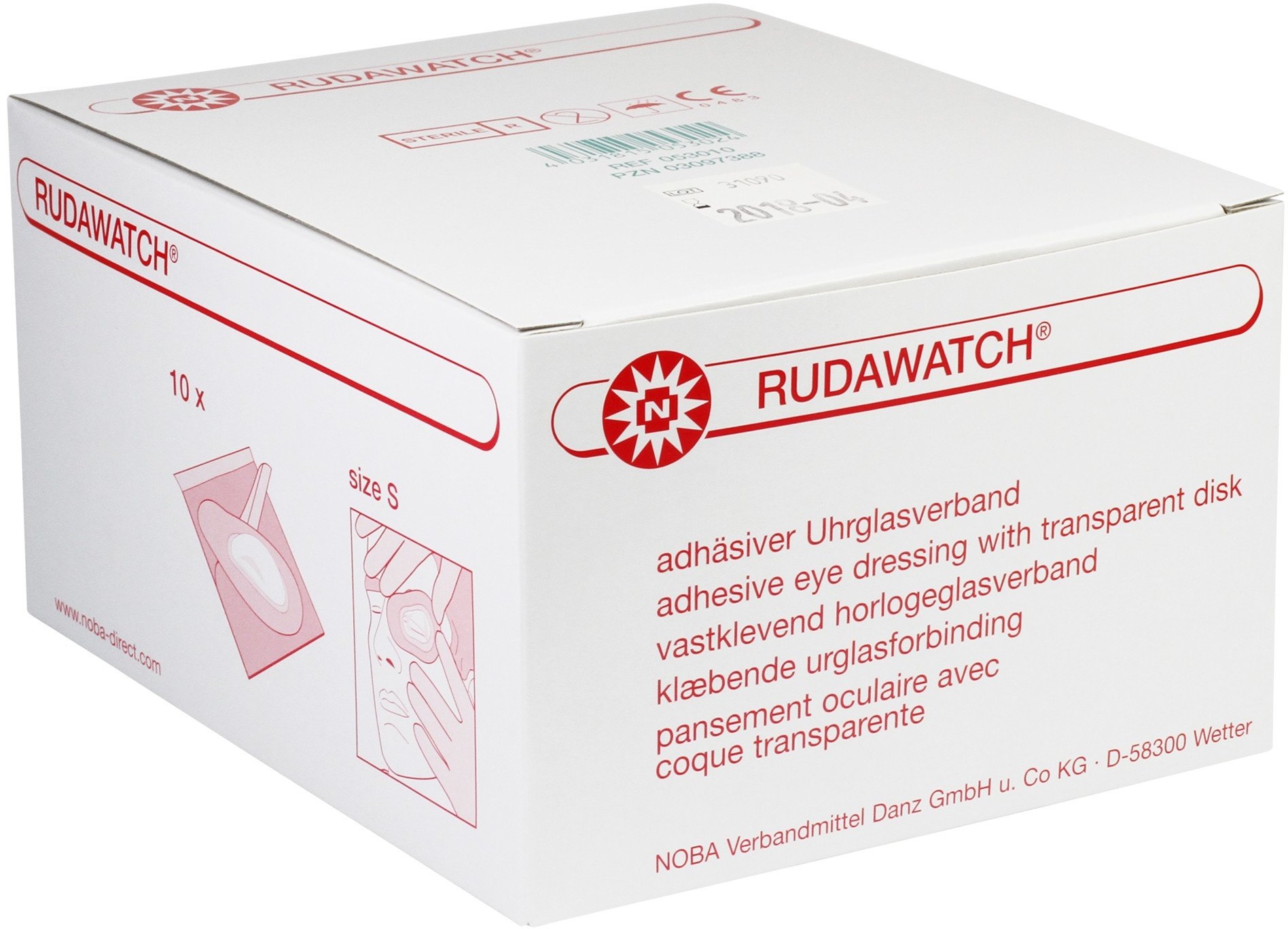 RUDAWATCH adhäsiver Uhrglasverband Packung zu 10 Stück