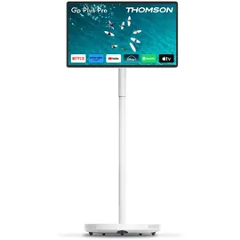 Thomson Go Plus Pro 27 Zoll (69 cm) FHD Smart Touch Display, Android, Sprachsteuerung, Hotspot, 5MP Kamera, Subwoofer, WiFi 6, Bluetooth, 4 Stunden Akku, Tragbarer Ständer - 27FE7M45