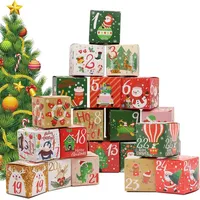 24 Adventskalender Tüten mit Kisten - Geschenkboxen zum Befüllen