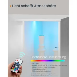 songmics home Sideboard  Beleuchtet  Weiß
