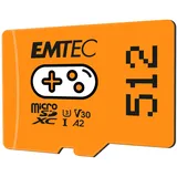 Emtec GAMING R100/W50 microSDXC 512GB, UHS-I U3, A2, Class 10 (ECMSDM512GXCU3G)