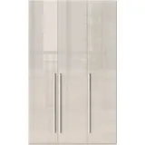 PLACES OF STYLE Kleiderschrank PLACES OF STYLE "Piano, UV lackiert, hochglänzend in beige oder weiß, FSC-zertifiziert", beige (beige hochglanz), B:137cm H:224cm T:56cm, Spanplatte, Schränke, Kleiderschrank Drehtürenschrank, in vielen Breiten, Höhe 224cm, mit Soft-Close