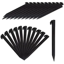 Relaxdays Kunststoff Heringe 32er Set Schwarz