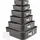 luxuskollektion 6er Set Eckige Kuchenformen mit Trapezoidal Tortenschaber, Schwarz