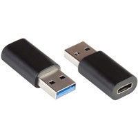 Good Connections USB 3.0 - USB 3.1 (Gen. 1) A an USB-C Buchse - vergoldete Kontakte - Super-Speed bis zu 5 Gbit/s Datenübertragungsrate - schwarz