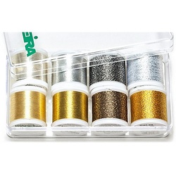 MADEIRA Stickgarn Metallic "Gold und Silber", Inhalt: 8 Spulen