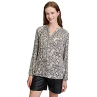 Cartoon Casual-Bluse langarm in Weiß/Schwarz | Gr.: 34