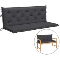 vidaXL Bankauflage 150 x 50 x 7 cm anthrazit 2 St.