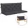 vidaXL Bankauflage 150 x 50 x 7 cm anthrazit 2 St.