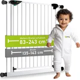 Bomi Türschutzgitter Mira 85-243 cm in Weiß | Gr.: 135-143 cm
