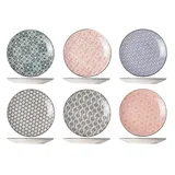 Cosy & Trendy Frühstücksteller Délirio 24 cm Mehrfarbig 6er Set