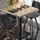 GGM Möbel Bistrotisch 80 x 80 x 75 cm Eiche/Schwarz