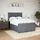 vidaXL Boxspringbett 140 x 200 cm Dunkelgrau