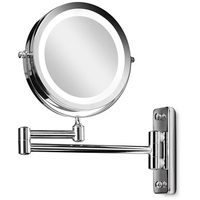 Gillian Jones LED Wall mirror in silver x 10 magnifying
