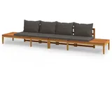 vidaXL Gartenbank 2 Stk. Akazienholz  Grau