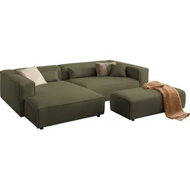 LeGer Home by Lena Gercke Eckcouch Cord 2-Sitzer Grün