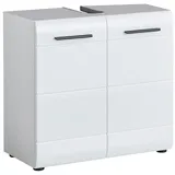trendteam Waschbeckenunterschrank Skin 60 x 56 x 31 cm Weiß Hochglanz