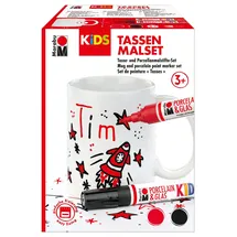 Marabu KiDS Porcelain und Glaspainter Tassen Malset 1 St. rot/schwarz