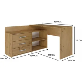 veneti DANY DANY ANTHRACITE ARTISAN Schreibtisch