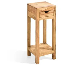 WOLFMÖBEL Blumensäule Yoga Holz Braun Sheesham 75 cm