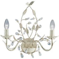 Wand Spot Lampe Leuchte Gold Creme Flur Ess Schlaf Wohn Zimmer Beleuchtung