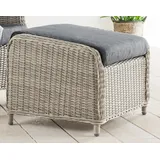Destiny Fußhocker »CASA«, 66x58cm, Aluminium, Polyrattan, inkl. Polster, vintage weiß