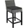 Tectake Rattan Barstuhl 45 x 62,5 x 99 cm grau