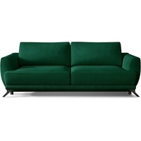 MOEBLO Schlafsofa SIGMA, Sofa, Couch für Wohnzimmer, Federkern Sofagarnitur Polstersofa Wohnlandschaft, mit Schlaffunktion und Bettkasten grün