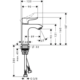 Hansgrohe Metris 100 Einhandmischer (31186000)
