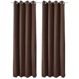 Beautissu Vorhang (2 St), Beautissu Amelie TO Ösenschal Thermo braun
