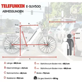 Telefunken SUV500 2023 27,5 Zoll RH 69,9 cm Damen grau