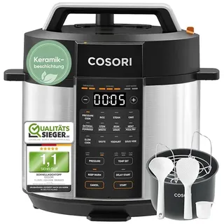 COSORI Chef Edition 5,7 l Multifunktions-Schnellkochtopf Edelstahl schwarz-silber