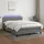 vidaXL Boxspringbett mit Matratze & LED Dunkelgrau 140x200 cm Stoff