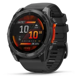 Garmin fenix 8 AMOLED 51 mm schwarz / schiefergrau mit QuickFit Silikon-Armband 26 mm