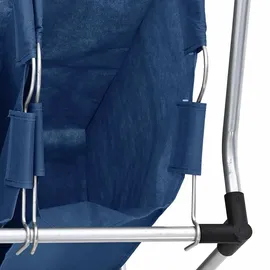 vidaXL Wäschekorb mit 4 Taschen Creme Stahl