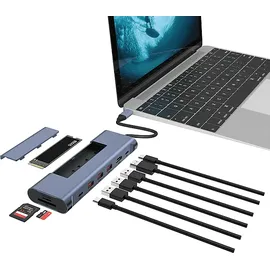 ISY IAD-1037 9-in-1-USB Hybrid Adapter, Silber