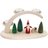 seiffener volkskunst eg schauwerkstatt Leuchterbogen Weihnachtswichtel HxLxB 13x24x12cm NEU Lichterbogen Schwibbogen