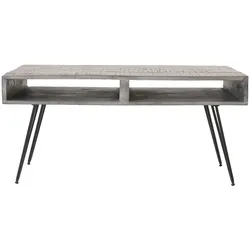 Couchtisch Wohnzimmertisch Modern Massivholz Mangoholz Grau 100 cm WOMO-DESIGN®