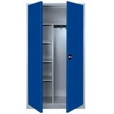 ClassiX Putzmittelschrank X-545541 enzianblau, lichtgrau 92,0 x 42,0 x 194,5 cm, aufgebaut