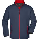 James & Nicholson Herren 2-Lagen Promo Softshell Jacke Softshell-Jacke JN1130 iron grey/red L