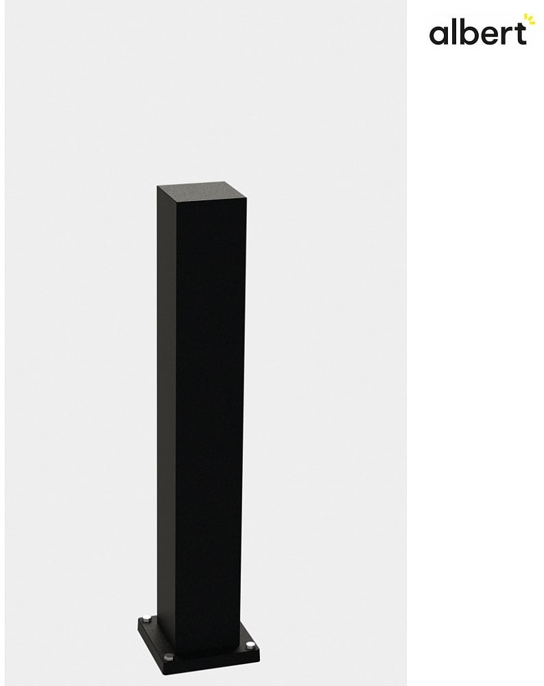 Albert Outdoor Energiesäule leer Typ Nr. 4407, IP44 / IP54 / IP65, 70cm, max. 5 optionale Einsätze, Schwarz matt ALB-664407