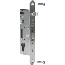 Locinox Rohrrahmenschloss H-Metall Einsteckschloss DM 35, PZ 92, Stulp rund, Edelstahl