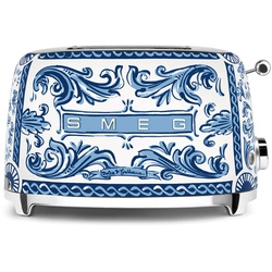 SMEG TSF01DGBEU Dolce & Gabbana Blu Mediterraneo, 2-Schlitz-Toaster