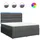 vidaXL Boxspringbett 180 x 200 cm Dunkelgrau